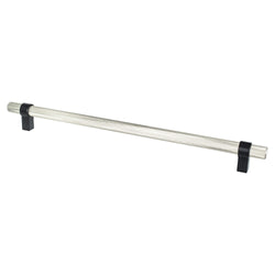 Radial Reign 12in. CC Brushed Nickel Bar and Matte Black Posts - DecorHardware.com