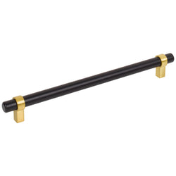 Key Grande 224 mm Pull (OA - 10-3/8" ) - Matte Black w/Brushed