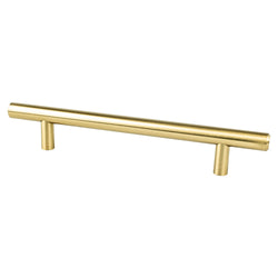 Tempo 128mm Pull (OL-7 3/8") Modern Brushed Gold - DecorHardware.com