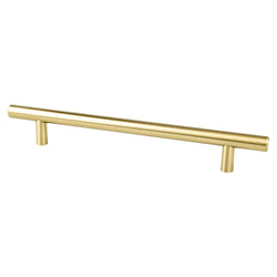 Tempo 160mm Pull (OL-8 11/16") Modern Brushed Gold - DecorHardware.com