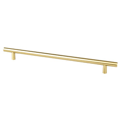 Tempo 256mm Pull (OL-12 7/16") Modern Brushed Gold - DecorHardware.com