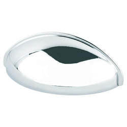Transitional Adv Three 64mm Cup Pull (OL-3 3/16") Polished Chr - DecorHardware.com