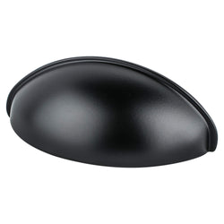 Transitional Adv Three 64mm Cup Pull (OL-3 3/16") Matte Black - DecorHardware.com