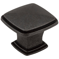 1-3/16" Overall Length Plain Square Cabinet Knob. Packaged wit - DecorHardware.com