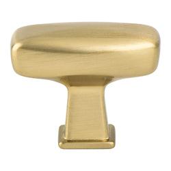 Subtle Surge  Knob Modern Brushed Gold - DecorHardware.com