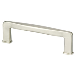 Subtle Surge 96mm Pull (OL-4 3/8") Brushed Nickel - DecorHardware.com