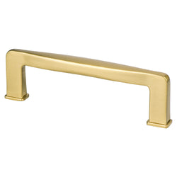Subtle Surge 96mm Pull (OL-4 3/8") Modern Brushed Gold - DecorHardware.com