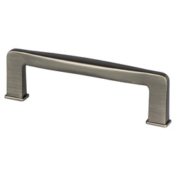 Subtle Surge 96mm Pull (OL-4 3/8") Vintage Nickel - DecorHardware.com