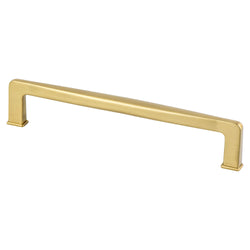 Subtle Surge 160mm Pull (OL-6 15/16") Modern Brushed Gold - DecorHardware.com