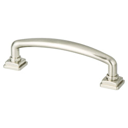 Tailored Traditional 96mm Pull (OL-4 1/2") Brushed Nickel - DecorHardware.com