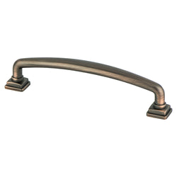 Tailored Traditional 128mm Pull (OL-5 3/4") Verona Bronze - DecorHardware.com