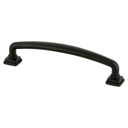 Tailored Traditional 128mm Pull (OL-5 3/4") Matte Black - DecorHardware.com