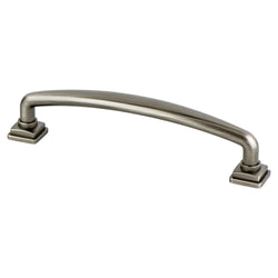 Tailored Traditional 128mm Pull (OL-5 3/4") Vintage Nickel - DecorHardware.com