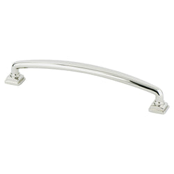 Tailored Traditional 160mm Pull (OL-7") Polished Nickel - DecorHardware.com