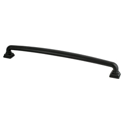 Tailored Traditional 12" Appliance Pull (OL-13") Matte Black - DecorHardware.com