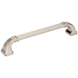 7-1/16" Overall Length Cabinet Pull. Holes are 160 mm center-t - DecorHardware.com