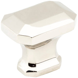 1-1/4" Overall Length Emerald Cut Cabinet Knob. . Finish: Poli - DecorHardware.com