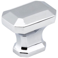 1-1/4" Overall Length Emerald Cut Cabinet Knob. . Finish: Poli - DecorHardware.com