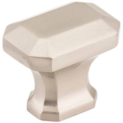 1-1/4" Overall Length Emerald Cut Cabinet Knob. . Finish: Sati - DecorHardware.com