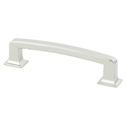 Designers Group Ten 128mm Pull (OL-6 1/16") Polished Nickel - DecorHardware.com