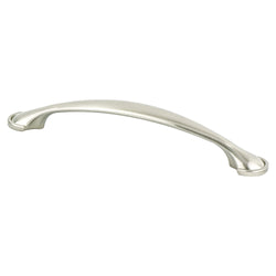Hillcrest 128mm Pull (OL-6 5/8") Brushed Nickel - DecorHardware.com