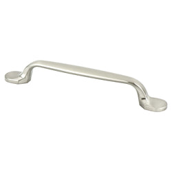 Village 128mm Pull (OL-6 7/8") Brushed Nickel - DecorHardware.com