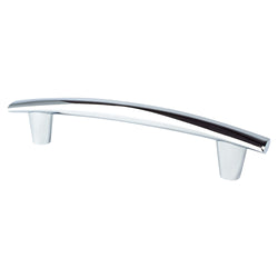 Meadow 128mm Pull (OL-6 5/8") Polished Chrome - DecorHardware.com