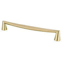 Domestic Bliss 224mm Pull (OL-9 3/4") Modern Brushed Gold - DecorHardware.com
