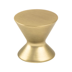 Domestic Bliss 1 3/16" Knob Modern Brushed Gold - DecorHardware.com