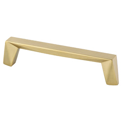 Swagger 128mm Pull (OL-5 1/2") Modern Brushed Gold - DecorHardware.com