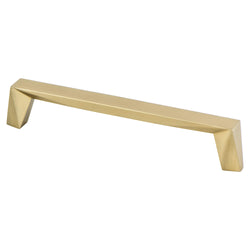 Swagger 160mm Pull (OL-6 3/4") Modern Brushed Gold - DecorHardware.com