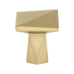 Swagger  Knob Modern Brushed Gold - DecorHardware.com