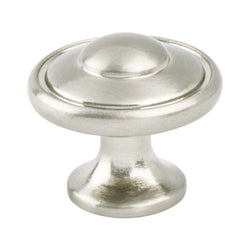 Euro Traditions 1 3/16" Knob Brushed Nickel - DecorHardware.com