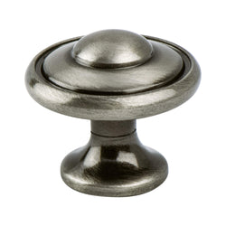Euro Traditions 1 3/16" Knob Brushed Black Nickel - DecorHardware.com