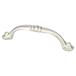 Euro Traditions 96mm Pull (OL-4 5/16") Brushed Nickel - DecorHardware.com