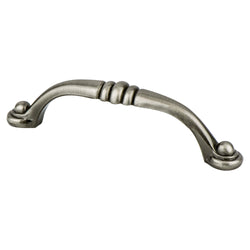 Euro Traditions 96mm Pull (OL-4 5/16") Brushed Black Nickel - DecorHardware.com
