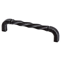 Rhapsody 128mm Pull (OL-5 7/16") Weathered Iron - DecorHardware.com