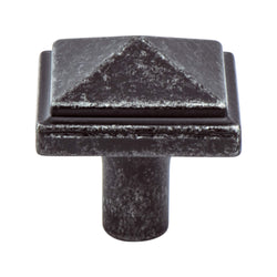 Rhapsody  Knob Weathered Iron - DecorHardware.com