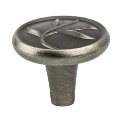 Art Nouveau 1 3/8" Knob Vintage Nickel - DecorHardware.com