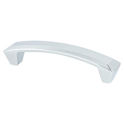 Laura 96mm Pull (OL-4 7/16") Polished Chrome - DecorHardware.com
