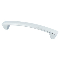 Laura 128mm Pull (OL-6") Polished Chrome - DecorHardware.com