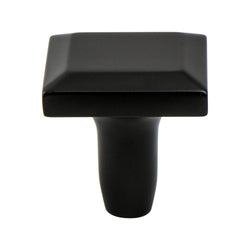 Metro Knob 1-3/16" x 1-3/16" - Matte Black (MB) - DecorHardware.com