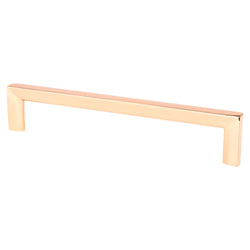 Metro 160mm Pull (OL-6 11/16") Polished Copper - DecorHardware.com