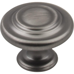1-5/16" Diameter Cabinet Knob. . Finish: Brushed Pewter - DecorHardware.com