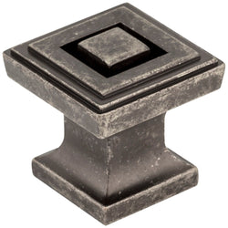 Delmar  Knob1" - Distressed Pewter