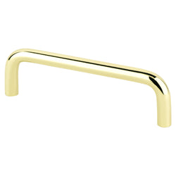 Adv Wire Pulls 96mm Pull (OL-4 1/16") Polished Brass - DecorHardware.com