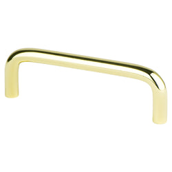 Adv Wire Pulls 3 1/2" Pull (OL-3 13/16") Polished Brass - DecorHardware.com