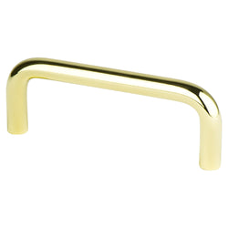 Adv Wire Pulls 3" Pull (OL-3 5/16") Polished Brass - DecorHardware.com