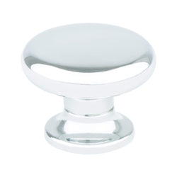 Valencia 1 3/16" Knob Polished Chrome - DecorHardware.com