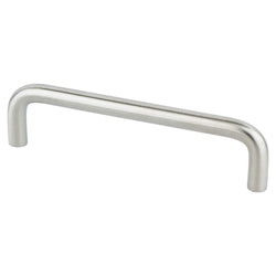 Stainless Steel 128mm Pull (OL-5 7/16") Stainless Steel - DecorHardware.com